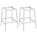 Jovani Acrylic Backless Bar Stool Chrome (Set of 2) - Walo Furniture