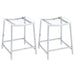 Jovani Acrylic Backless Counter Stool Chrome (Set of 2) - Walo Furniture