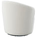 Joyce Upholstered Barrel Back Swivel Chair White - Walo Furniture