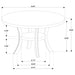 Judd 5 - piece 54 - inch Round Wood Dining Table Set Pearl White - Walo Furniture