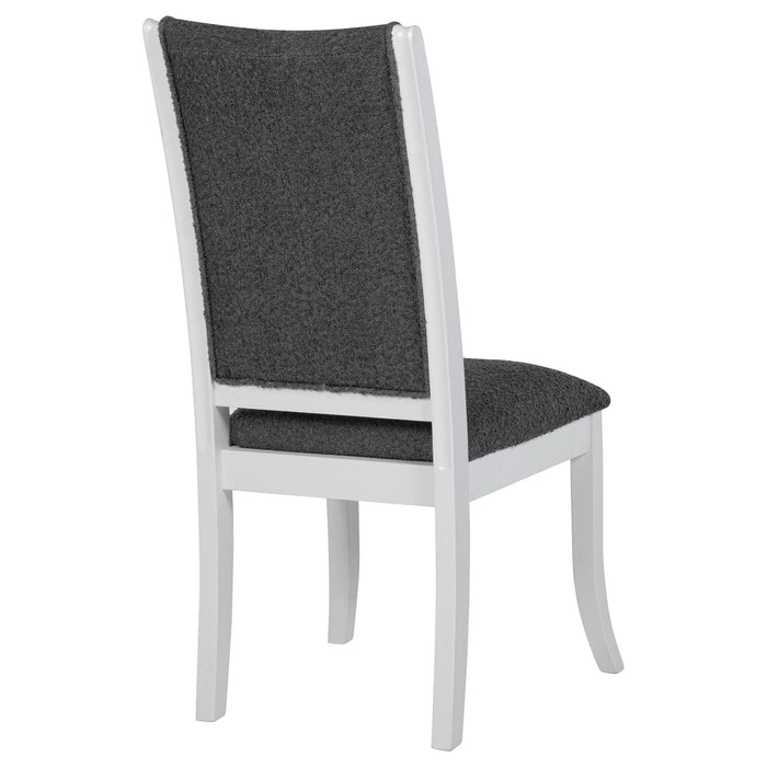 Judd Upholstered Dining Side Chair Pearl White (Set of 2) - Walo Furniture