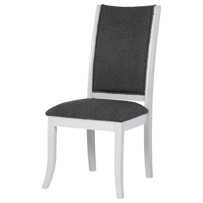 Judd Upholstered Dining Side Chair Pearl White (Set of 2) - Walo Furniture