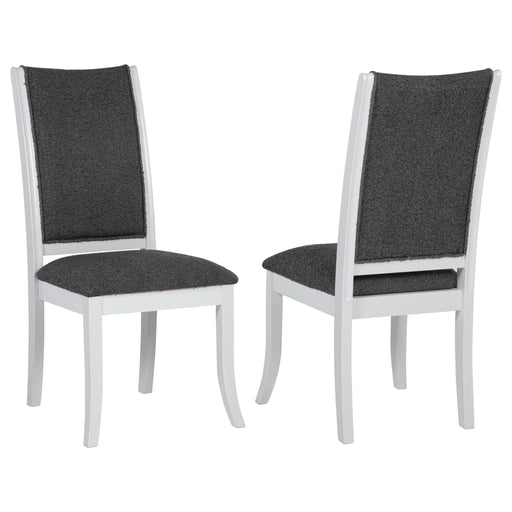 Judd Upholstered Dining Side Chair Pearl White (Set of 2) - Walo Furniture