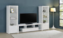 Jude 3 - piece 71" TV Entertainment Center White High Gloss - Walo Furniture