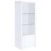 Jude 3 - shelf Engineered Wood Media Tower High Gloss White - Walo Furniture