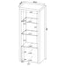 Jude 3 - shelf Engineered Wood Media Tower High Gloss White - Walo Furniture