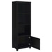 Jupiter 3 - shelf Engineered Wood Media Tower Black - Walo Furniture