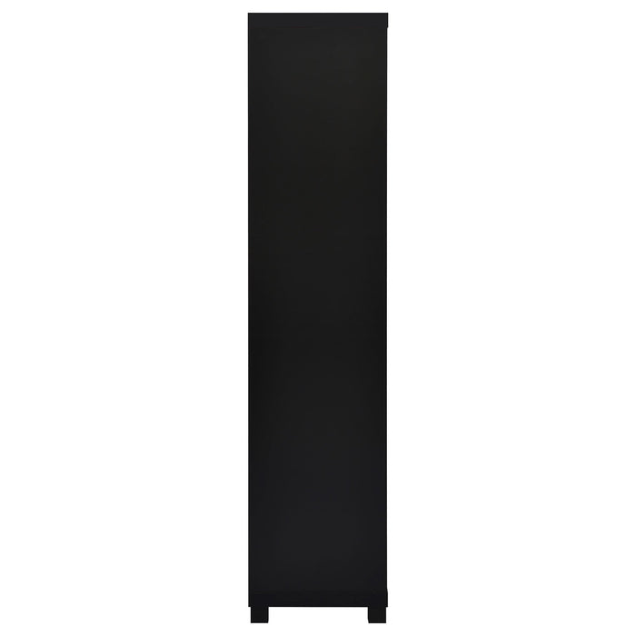 Jupiter 3 - shelf Engineered Wood Media Tower Black - Walo Furniture