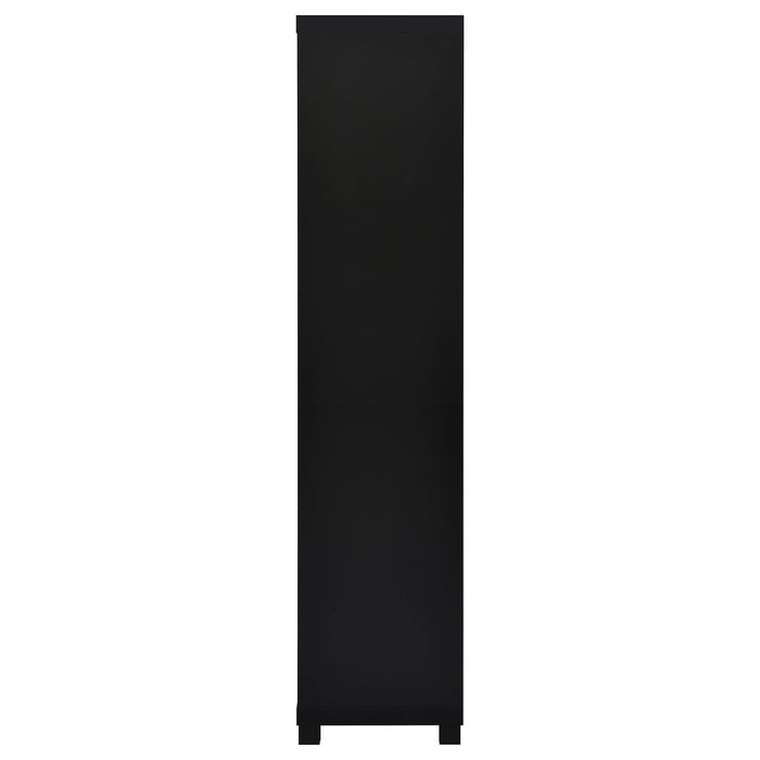 Jupiter 3 - shelf Engineered Wood Media Tower Black - Walo Furniture