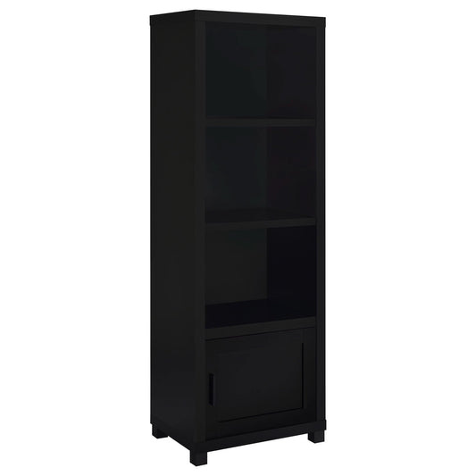 Jupiter 3 - shelf Engineered Wood Media Tower Black - Walo Furniture