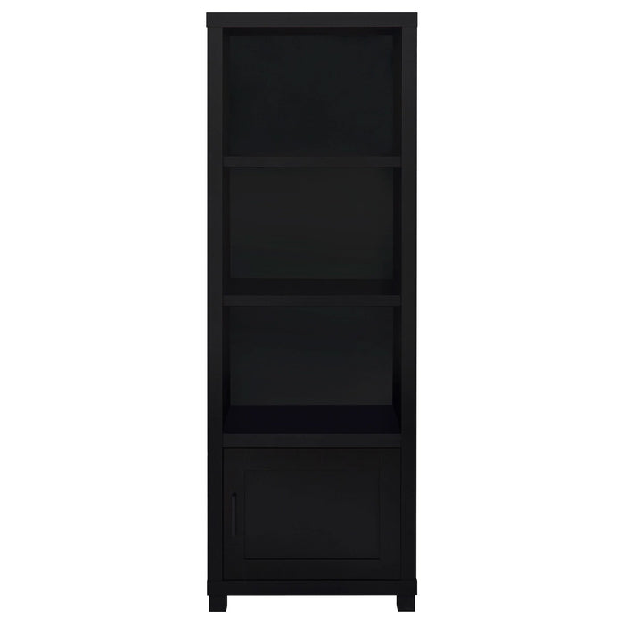 Jupiter 3 - shelf Engineered Wood Media Tower Black - Walo Furniture