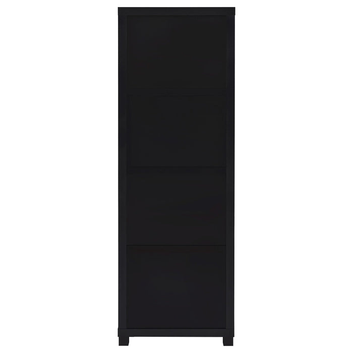 Jupiter 3 - shelf Engineered Wood Media Tower Black - Walo Furniture