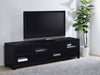 Jupiter 4 - door Engineered Wood 79 - inch TV Stand Black - Walo Furniture