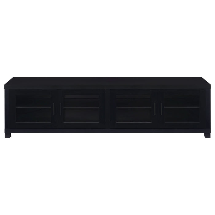 Jupiter 4 - door Engineered Wood 79 - inch TV Stand Black - Walo Furniture