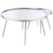 Kaelyn 2 - Piece Round Mirror Top Nesting Coffee Table Chrome - Walo Furniture