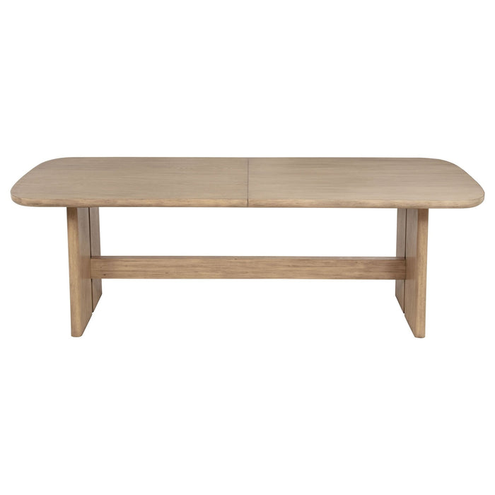 Kailani 110 - inch Rectangular Wood Dining Table Beige Oak - Walo Furniture