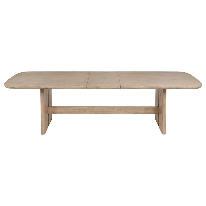 Kailani 110 - inch Rectangular Wood Dining Table Beige Oak - Walo Furniture