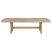 Kailani 110 - inch Rectangular Wood Dining Table Beige Oak - Walo Furniture