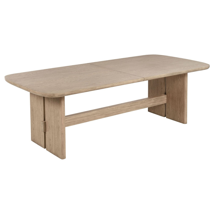 Kailani 110 - inch Rectangular Wood Dining Table Beige Oak - Walo Furniture