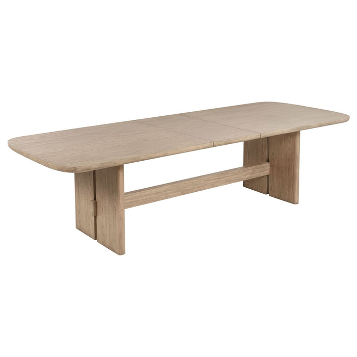 Kailani 110 - inch Rectangular Wood Dining Table Beige Oak - Walo Furniture