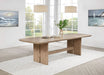 Kailani 110 - inch Rectangular Wood Dining Table Beige Oak - Walo Furniture