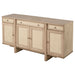 Kailani 4 - door Cane Sideboard Buffet Cabinet Beige Oak - Walo Furniture