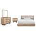 Kailani 4 - piece California King Bedroom Set Beige Oak - Walo Furniture