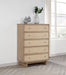 Kailani 5 - drawer Bedroom Chest of Drawers Beige Oak - Walo Furniture