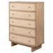 Kailani 5 - drawer Bedroom Chest of Drawers Beige Oak - Walo Furniture