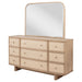 Kailani 9 - drawer Dresser and Mirror Beige Oak - Walo Furniture