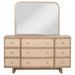 Kailani 9 - drawer Dresser and Mirror Beige Oak - Walo Furniture