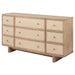 Kailani 9 - drawer Dresser Cabinet Beige Oak - Walo Furniture