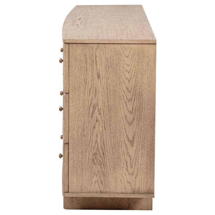 Kailani 9 - drawer Dresser Cabinet Beige Oak - Walo Furniture