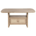 Kailani Cane Counter Height Storage Dining Table Beige Oak - Walo Furniture