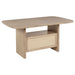 Kailani Cane Counter Height Storage Dining Table Beige Oak - Walo Furniture