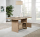 Kailani Cane Counter Height Storage Dining Table Beige Oak - Walo Furniture