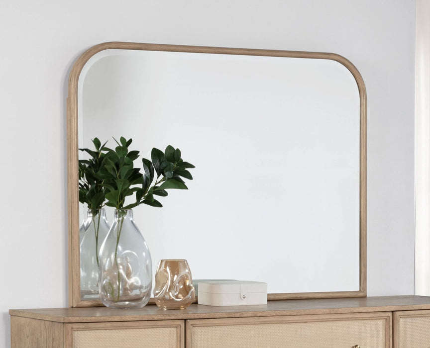 Kailani Dresser Mirror Beige Oak - Walo Furniture