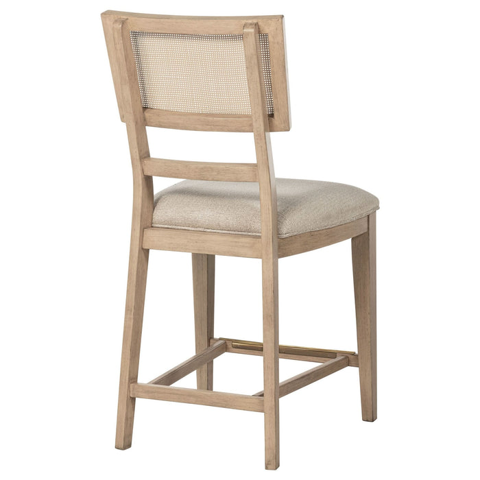 Kailani Rattan Cane Counter Side Chair Beige Oak (Set of 2) - Walo Furniture