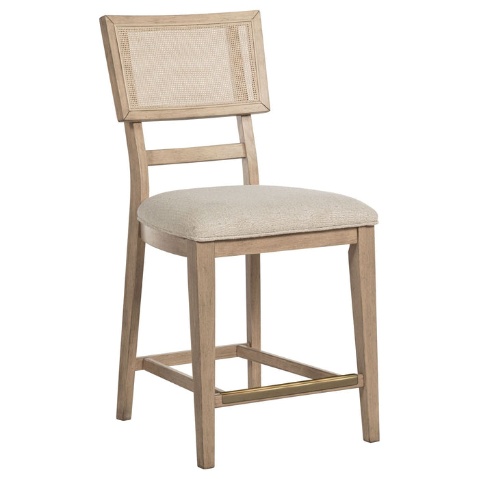 Kailani Rattan Cane Counter Side Chair Beige Oak (Set of 2) - Walo Furniture