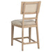 Kailani Rattan Cane Counter Side Chair Beige Oak (Set of 2) - Walo Furniture