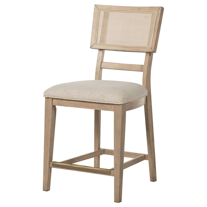 Kailani Rattan Cane Counter Side Chair Beige Oak (Set of 2) - Walo Furniture