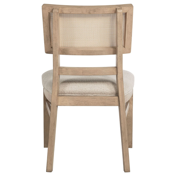 Kailani Rattan Cane Dining Side Chair Beige Oak (Set of 2) - Walo Furniture