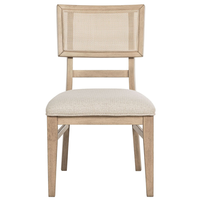 Kailani Rattan Cane Dining Side Chair Beige Oak (Set of 2) - Walo Furniture