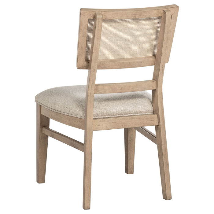 Kailani Rattan Cane Dining Side Chair Beige Oak (Set of 2) - Walo Furniture