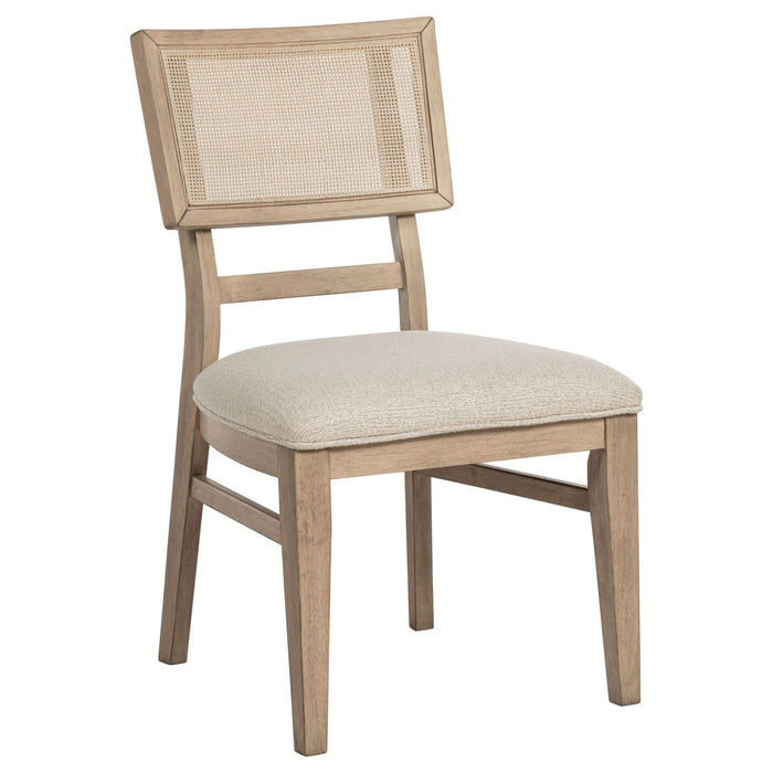 Kailani Rattan Cane Dining Side Chair Beige Oak (Set of 2) - Walo Furniture