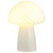 Kanaby Mushroom Shaped Glass Bedside Table Lamp White - Walo Furniture