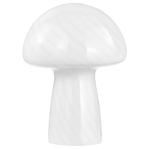 Kanaby Mushroom Shaped Glass Bedside Table Lamp White - Walo Furniture