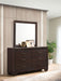 Kauffman 6 - drawer Dresser with Mirror Dark Cocoa - Walo Furniture