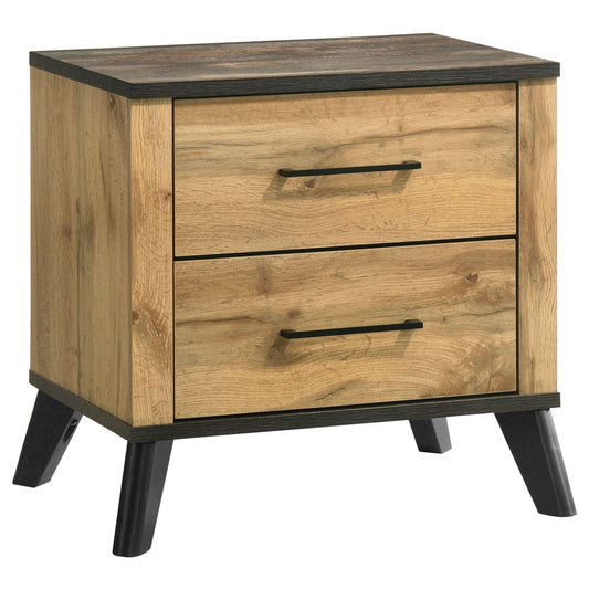 Kaywood 2 - drawer Nightstand Bedside Table Natural Pine - Walo Furniture