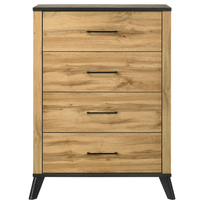 Kaywood 4 - drawer Bedroom Chest of Drawers Natural Pine - Walo Furniture